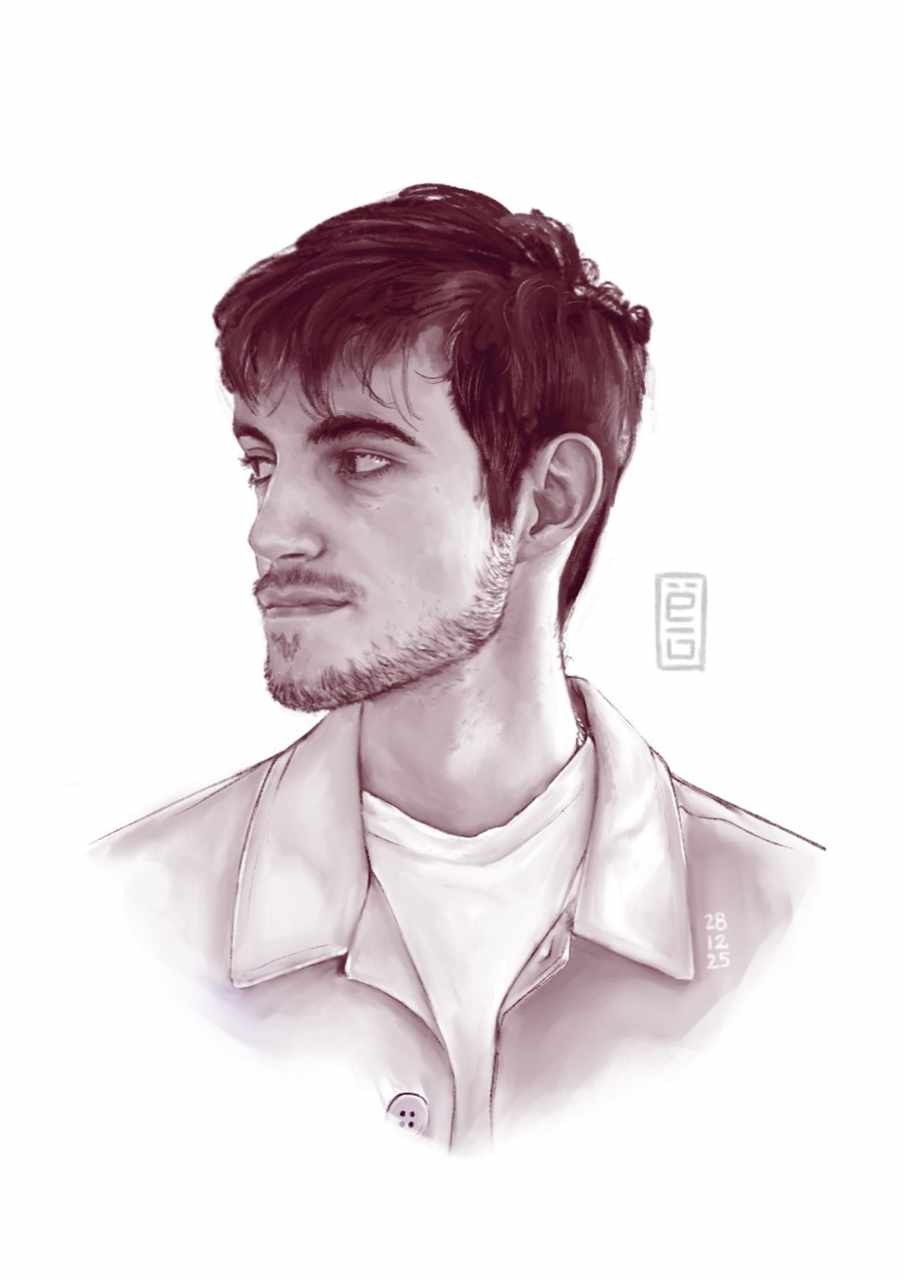 Portrait de Nicolas Dufau, alias Etëm Design. Dessiné par Ënum Graphic.